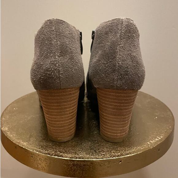 Suede Leather Braided Ankle Boots | Womens 9.5M, Brown - Picture 6 of 9